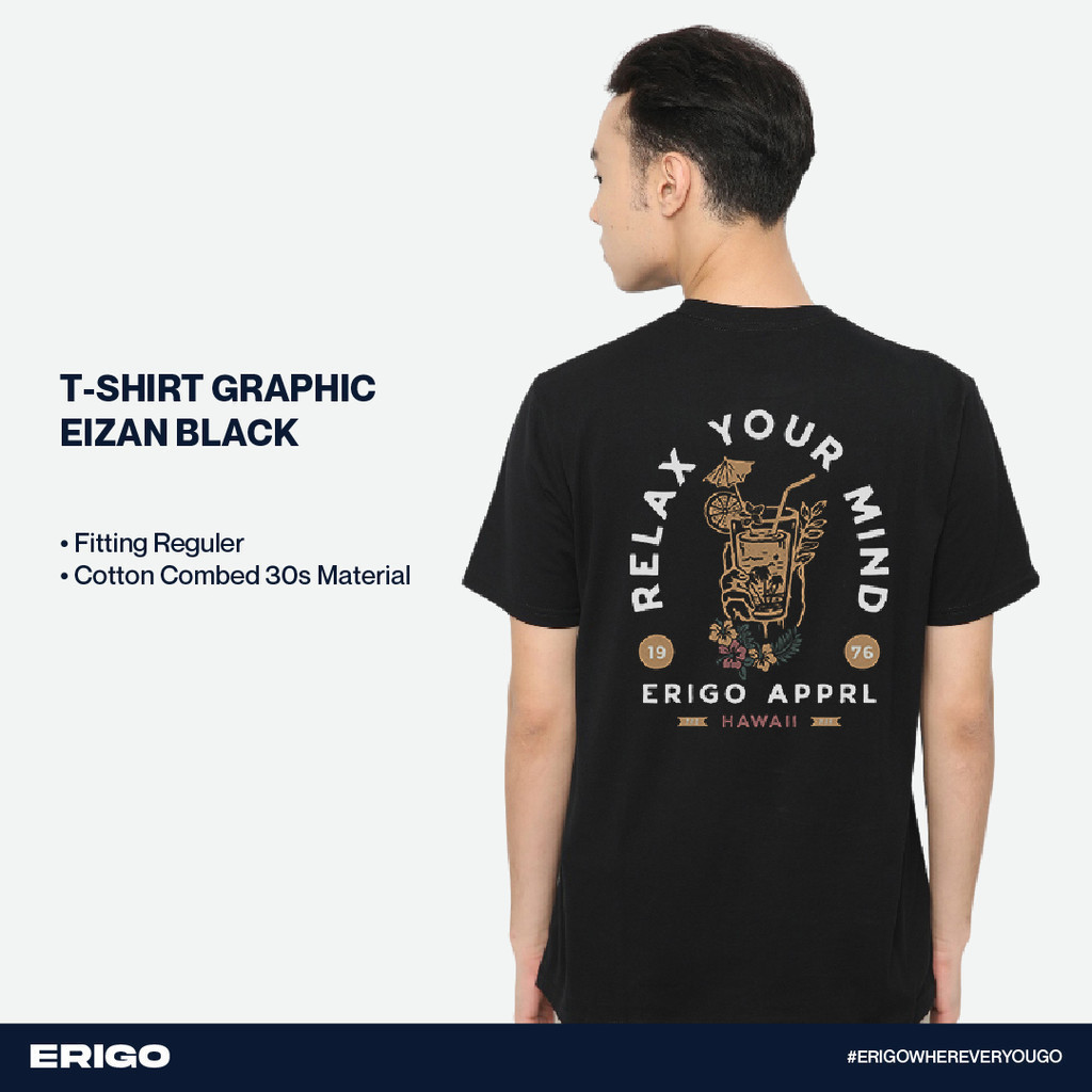 เสื้อยืด Erigo Graphic Eizan Black - เสื้อยืด Unisex