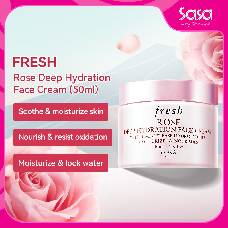 Fresh Rose Deep Hydration Face Cream เฟรช มอยส์เจอร์ไรเซอร์เนื้อบางเบา (50ml)