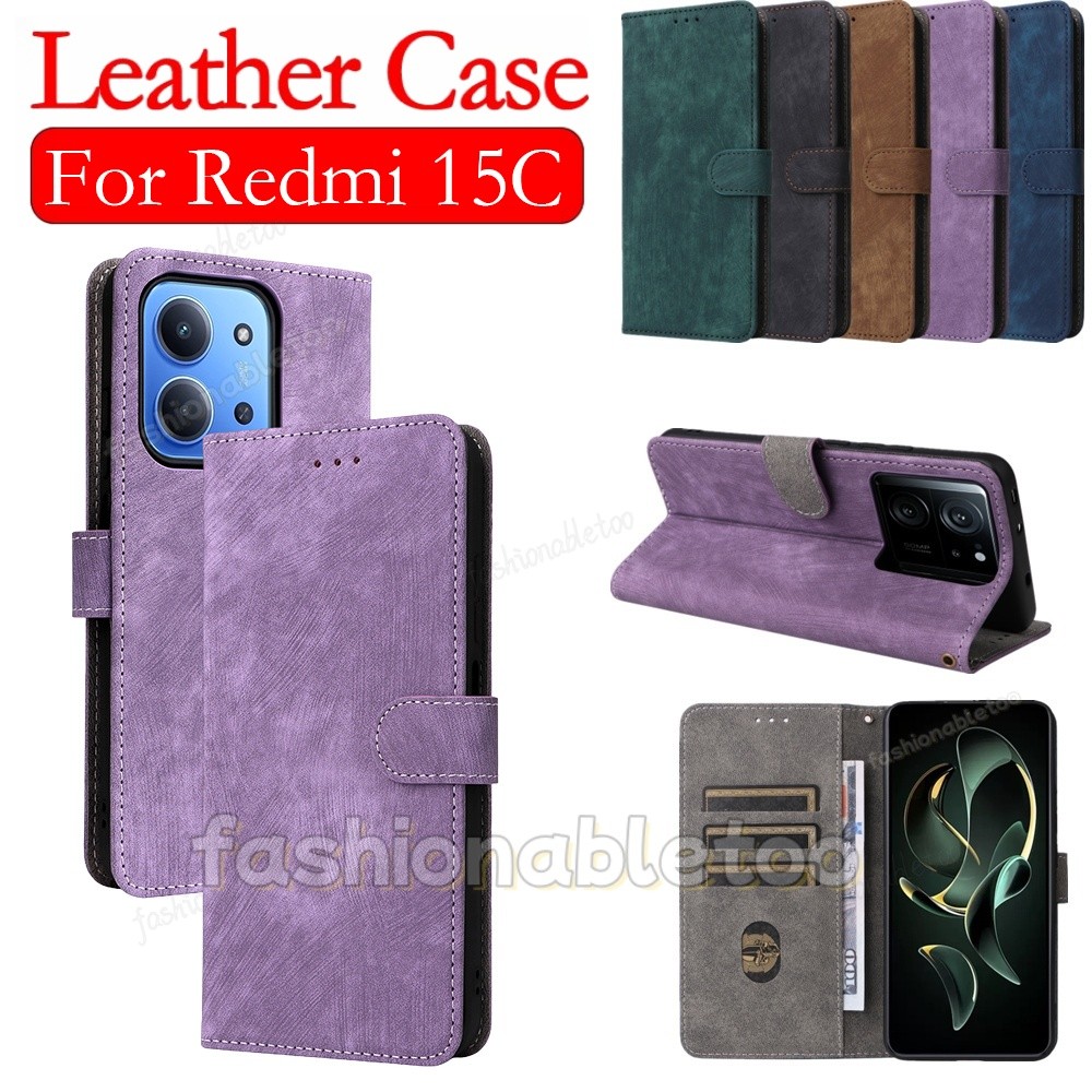 สําหรับRedmi15C 5Gพลิกหนังเคสโทรศัพท์สําหรับRedmi 15 C 15C Redmi15 C Redmi15C 2025 วงเล็บแม่เหล็กปลอ