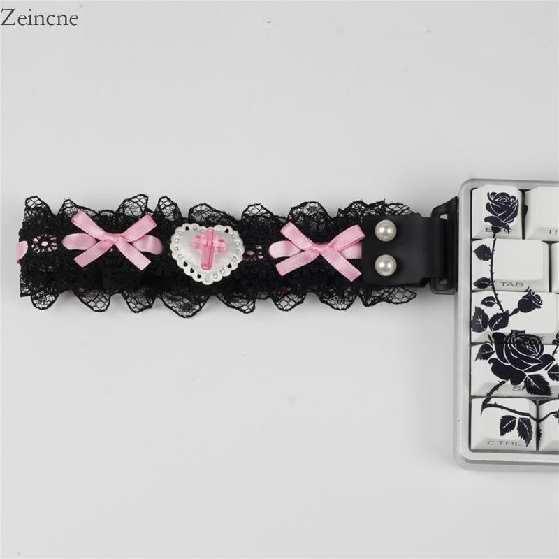 Zein สายรัดตกแต่งสายรัดไนลอนลูกไม้สําหรับคีย์บอร์ดเชิงกลสําหรับเล่นเกม 60 ATK68