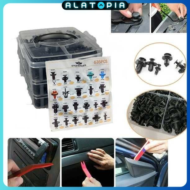 OOTOHEROES รถคลิปปุ่ม Bolt Rivet Trim Retainer คลิป 635 ชิ้น - YH63