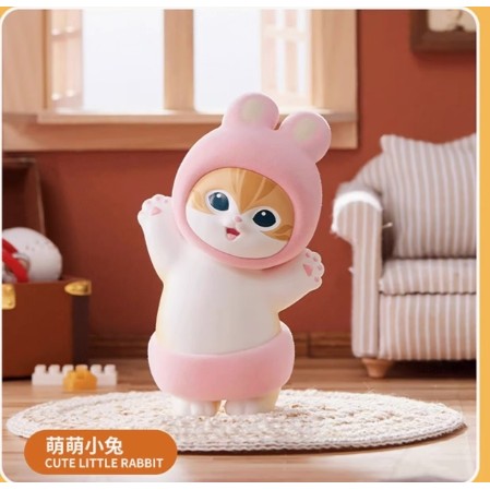 MINISO Cat Fu Sandy Series Furry Party Blind Box Figure อินเทรนด์ของเล่นเครื่องประดับของขวัญวันเกิด