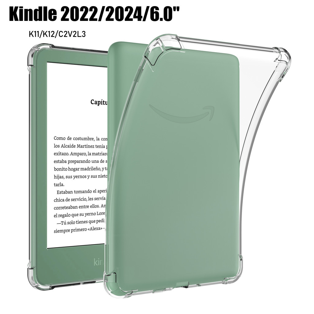 สําหรับ Kindle 2024 Released Silicon TPU โปร่งใสถุงลมนิรภัยสําหรับ Kindle 2022/2024/6.0 "/K11/K12/C2