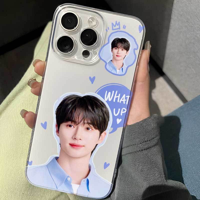Byeonwooseok Simple Graffiti ByeonWooSeok เคสโทรศัพท์โปร่งใสตรงขอบ Soft Case เหมาะสําหรับ Apple iPhone15/14/13/12/11 Promax 6/7/8 Plus XS/XR