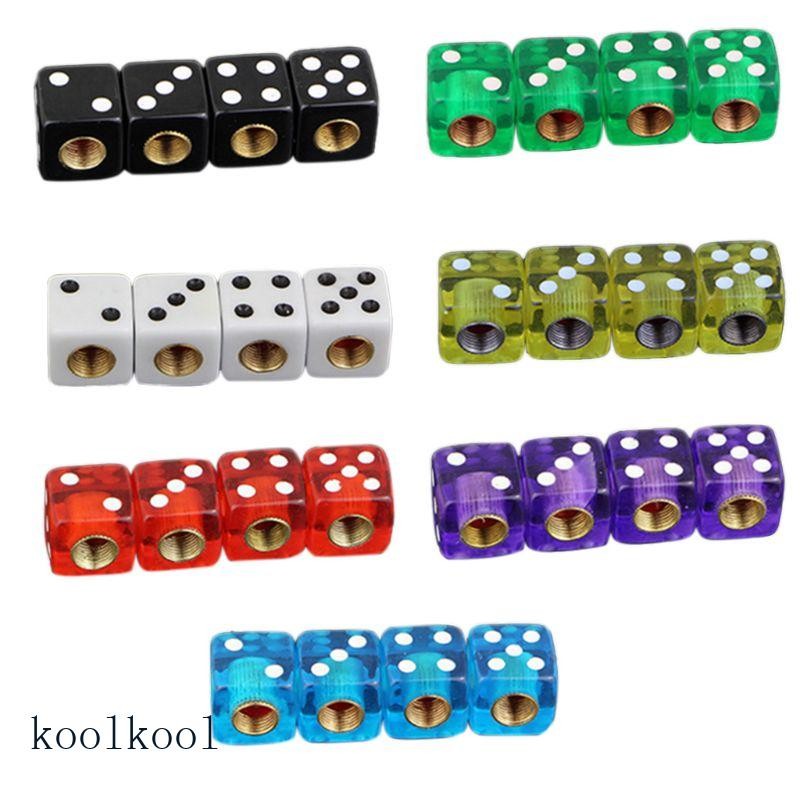 Kool 4 ชิ้นรถบรรทุก Motocycle Cool Shape ล้อยางสําหรับวาล์ว Stem ฝาครอบหมวก 7 สีอุปกรณ์เสริม