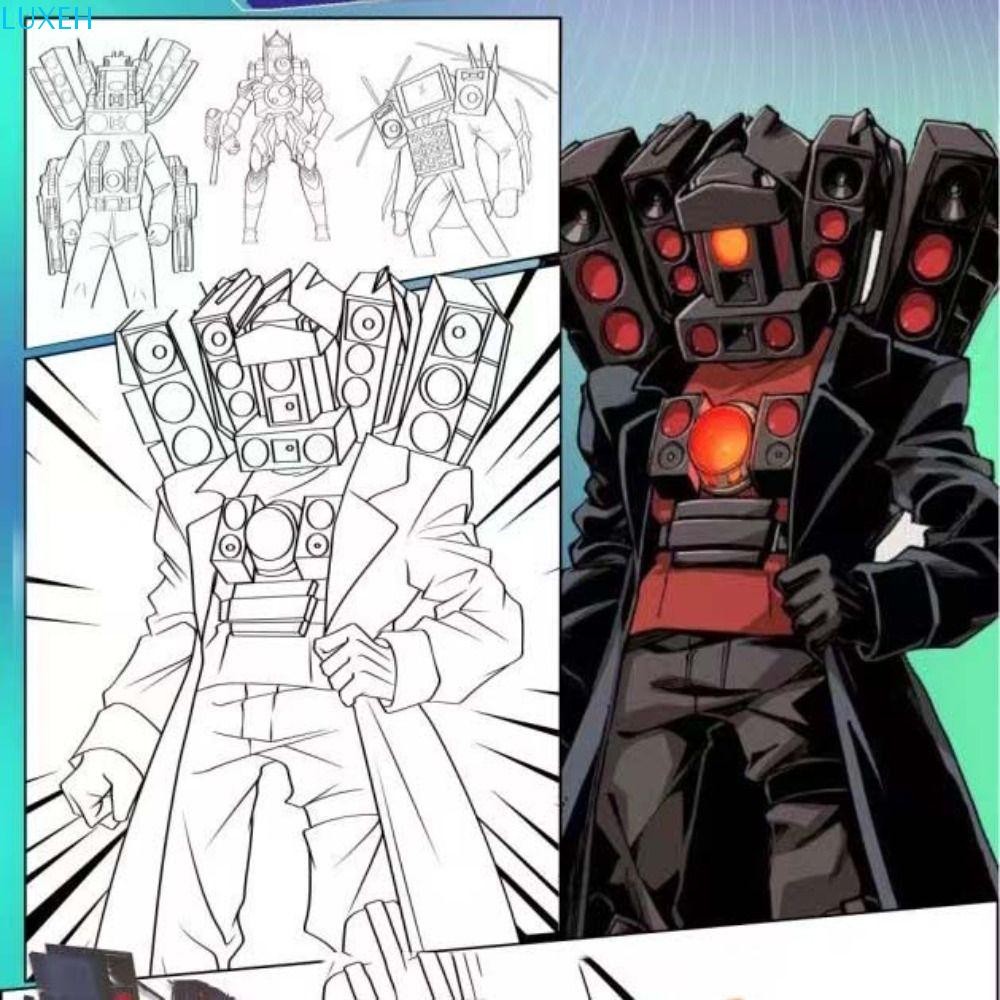 Luxeh Skibidi ห้องน้ํามือวาดหนังสือ, Titan TV Man สามเณร Zero Basic Manga Sketching Tutorial, อะนิเมะวาดคัดลอกหนังสือฝึกวาดอะนิเมะการ์ตูน Line Draft Book Art Supplies