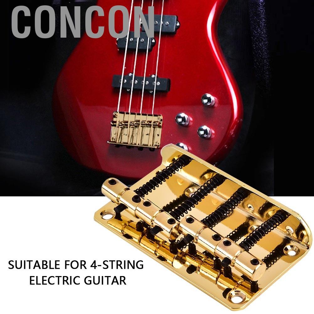 Concon Professional Metal Four String Bass Bridge สำหรับกีตาร์ไฟฟ้า 4 VZ5