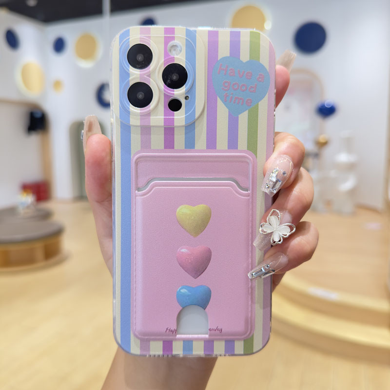 เคสซิลิโคนเหลวสําหรับ OPPO Reno 14 14F 13 13F 12 12F 11 11F 10 9 Pro Plus 8 Lite 8Z หวานช่องใส่การ์ด