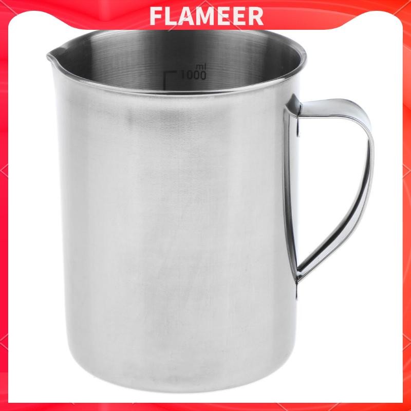 ( Flameer ) แก้วสแตนเลสมีหูจับขนาด 1000 มล .