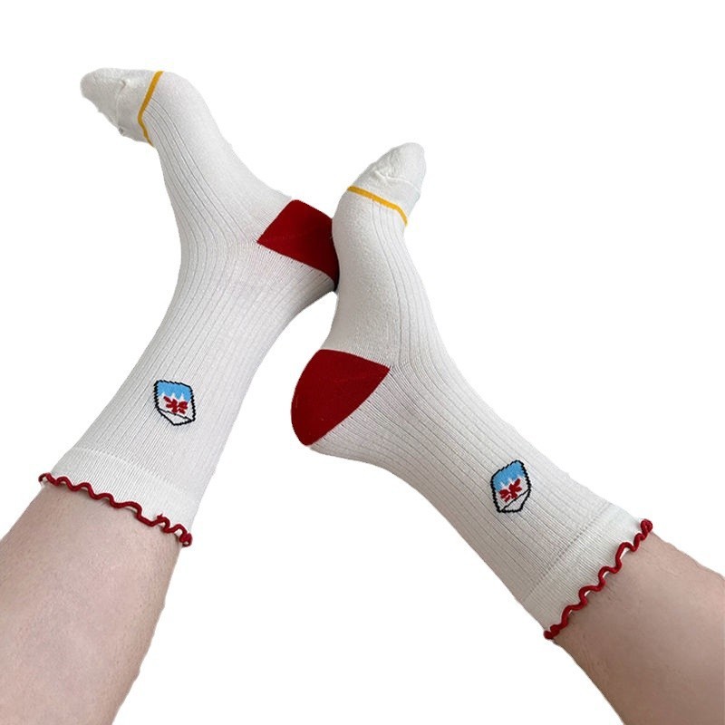 ถุงเท้าผู้หญิงน่ารักฤดูใบไม้ผลิฤดูใบไม้ร่วงกลางหลอดการ์ตูนหญิงสไตล์ญี่ปุ่นเวอร์ชั่นเกาหลีกองสไตล์ฤดูใบไม้ร่วง - รูปที่ 3