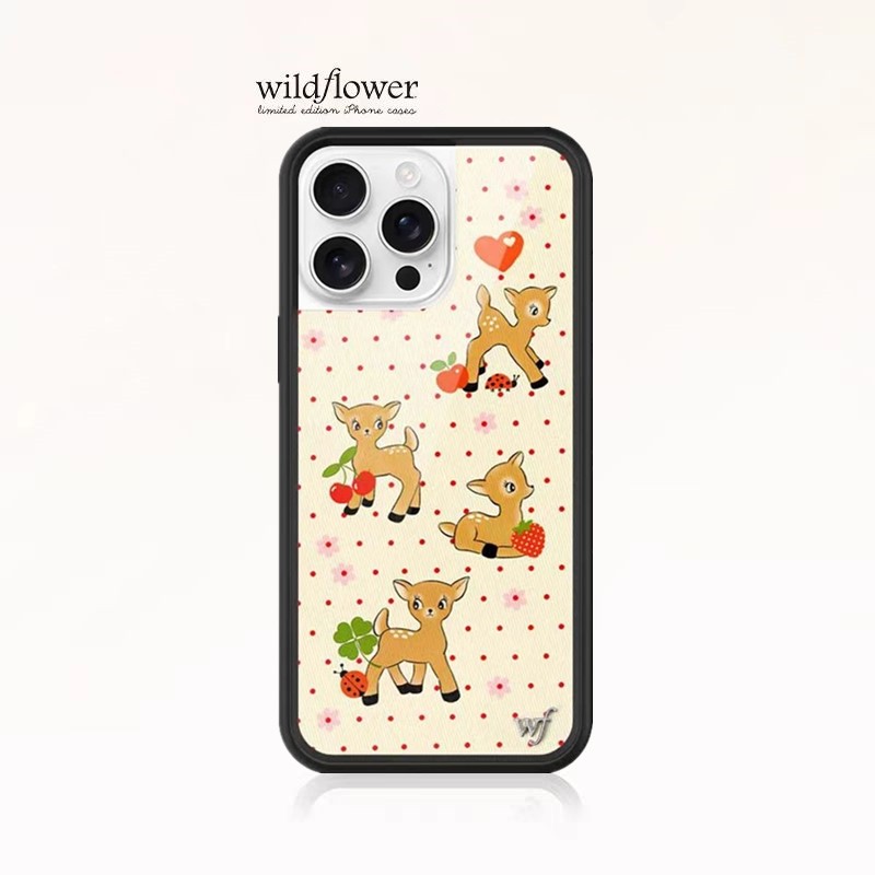 ดอกไม้ป่าโอ้กวางของขวัญคริสต์มาสwfเคสโทรศัพท์สําหรับiphone 16 15 14 Plus 12 13 Pro 16Pro Maxอะคริลิคปลอกแข็งกันกระแทกฝาหลัง