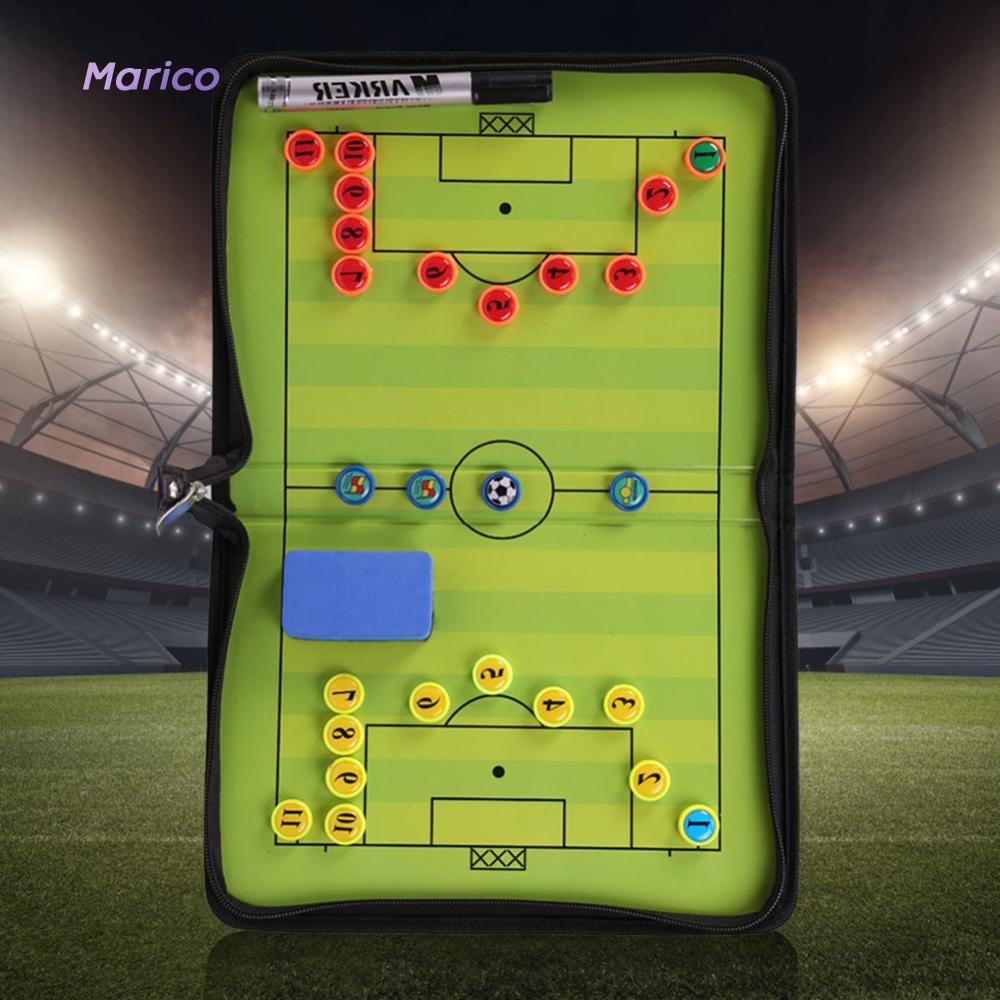 กระดานฝึกฟุตบอลแม่เหล็กพับได้ Soccer Coach Match Training คลิปบอร์ด [Marico.th]