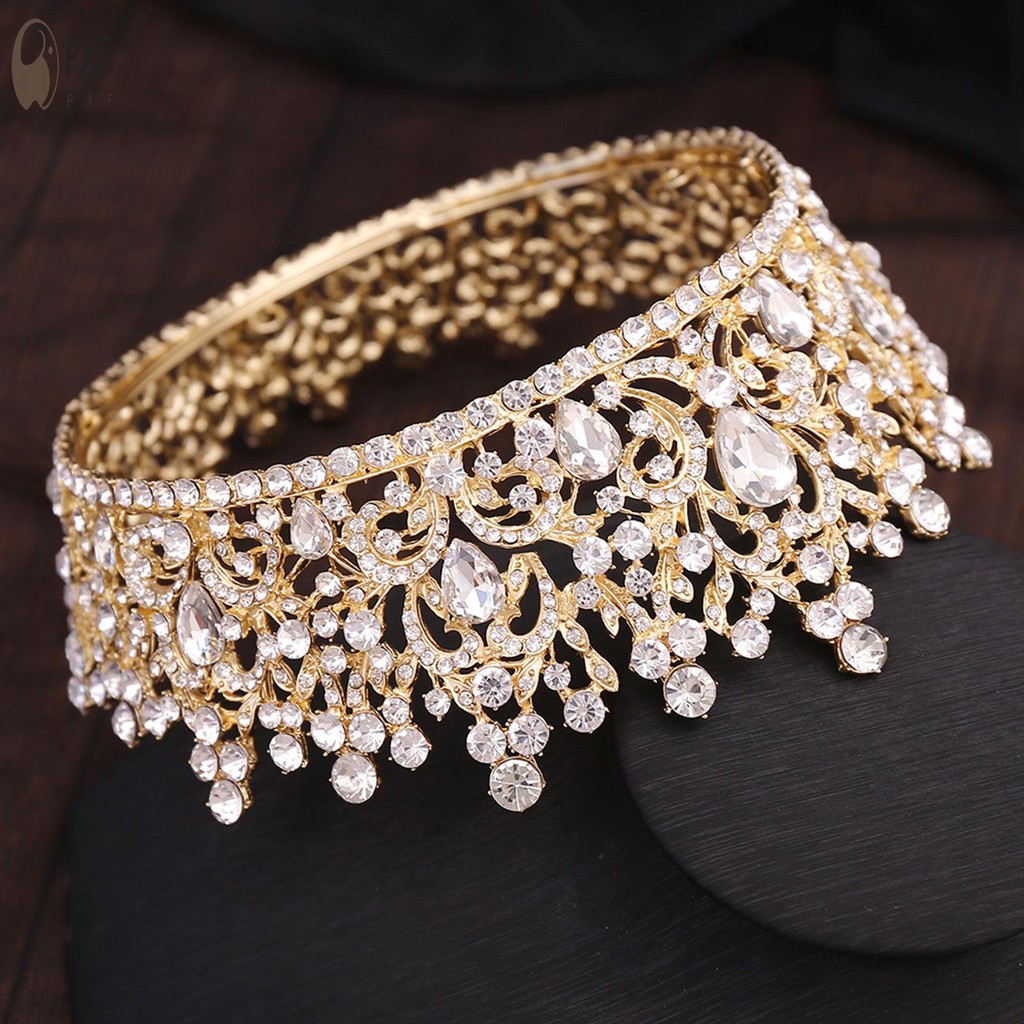 ผู้ใหญ่เจ้าหญิงคริสตัลมงกุฎ Headwear Rhinestones ฝังโลหะผสมผม Hoop - รูปที่ 6