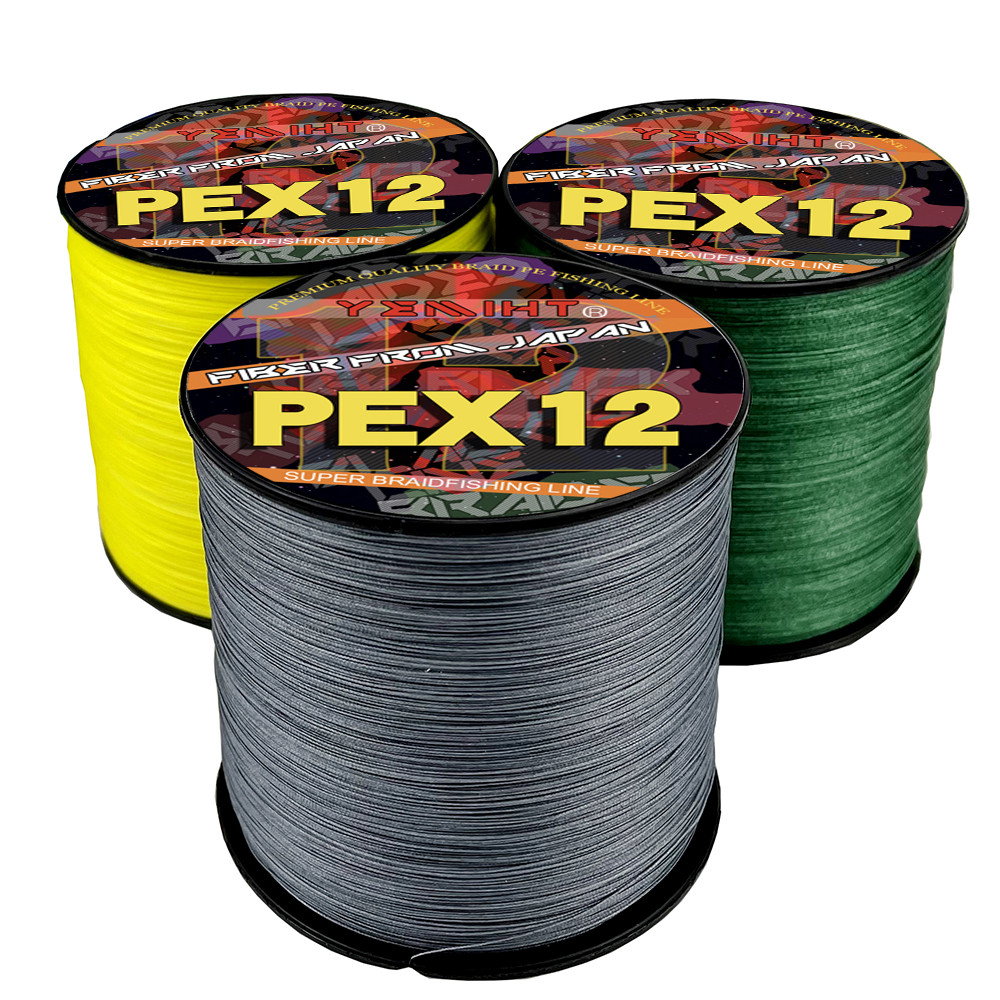YEMIHT 12 Strands 300M/100M Braid Wires Super Multicolor PE Multifilament สายตกปลา Strong Strength ส