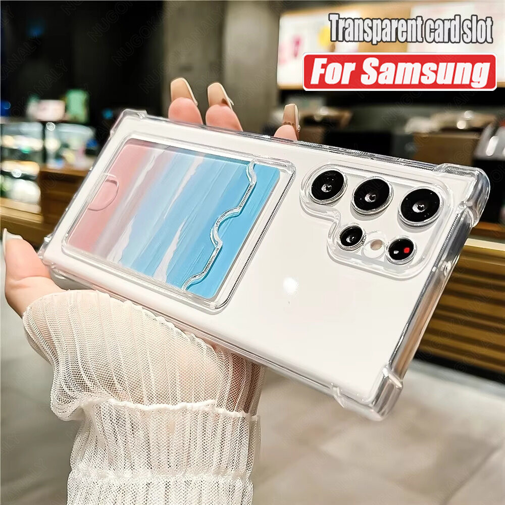 SAMSUNG [กันกระแทก] กระเป๋าสตางค์ผู้ถือบัตรเคสโทรศัพท์สําหรับsamsung Galaxy S24 Ultra S24Ultra S23Ul