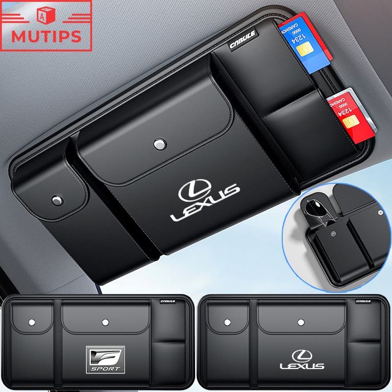 Lexus ที่บังแดดรถยนต์ ถุงเก็บของอเนกประสงค์ กรอบแว่นตา ม่านบังแดด ถุงเก็บสัมภาระแบบแบ่งเขต Fsport LBX rx 570 RX300 LX570 CT200H NX250 RX350 LX470 IS NX ES