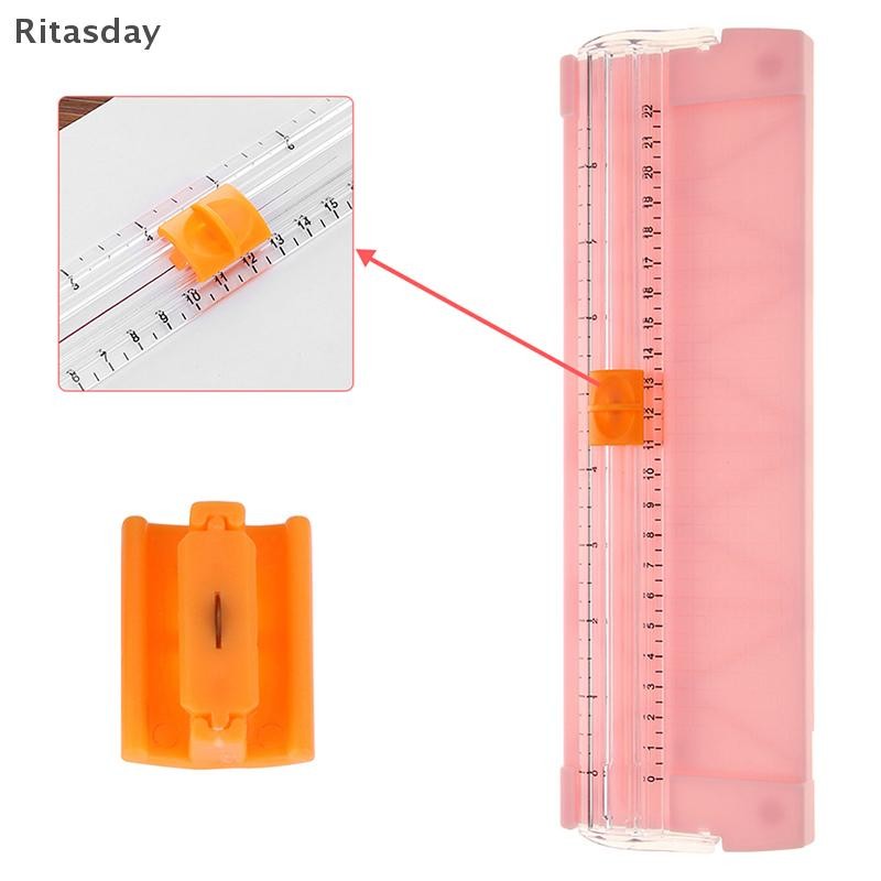 Ritasday กระดาษแบบพกพา Cutg ใบมีดเครื่องตัดกระดาษกระดาษ Trimmer ใบมีดเครื่องเขียนใหม่