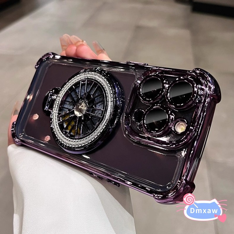 แฟชั่นหมุน Gyro ขาตั้งกันกระแทกสําหรับ Vivo IQOO 13 12 Pro Neo 10 Pro 7 5 SE Z9X Z8 Z5 โปร่งใสปลอกใส