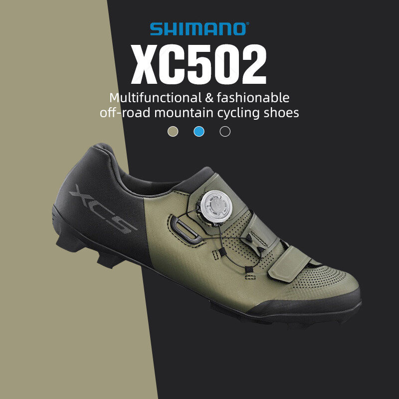 Shimano XC502 MTB จักรยานล็อครองเท้า Shimano ล็อครองเท้าจักรยานขี่รองเท้า BOA ระบบล็อครองเท้าผู้ชายร