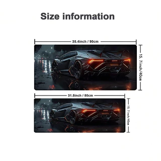 ขนาดใหญ่ สำหรับเล่นเกม แผ่นรองเมาส์ คลาสสิก ลายรถ แผ่นรองเมาส์ 80x30 / 90x40 / 100x50 / 120x60 ซม.