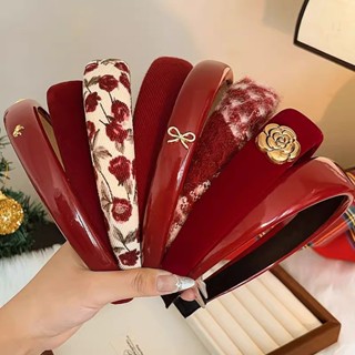 สวัสดีปีใหม่จีนผมสีแดงห่วงหัวห่วงคาดศีรษะกว้าง ชม. หูฟัง