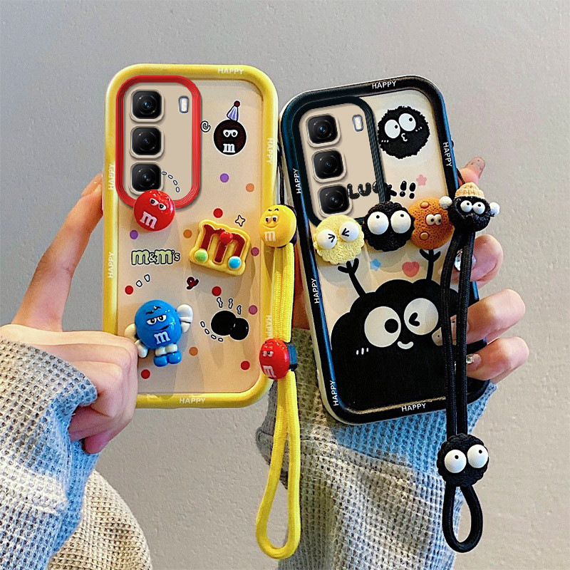 ใหม่ Labubu ปลอก Infinix Hot60pro+ hot60pro 60 5G 4G 60i น่ารักการ์ตูนตุ๊กตาตุ๊กตานุ่มกันกระแทก INFI