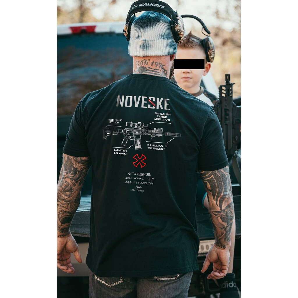 Noveske N4 Tactical Shooting Army Fans Military Outdoor Training Competition Round Neck Short Sleeve T-shirt