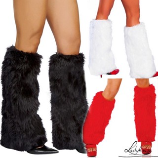 LDD-Women Faux Fur Leg Pure Color Soft และสะดวกสบาย Boot Sle…