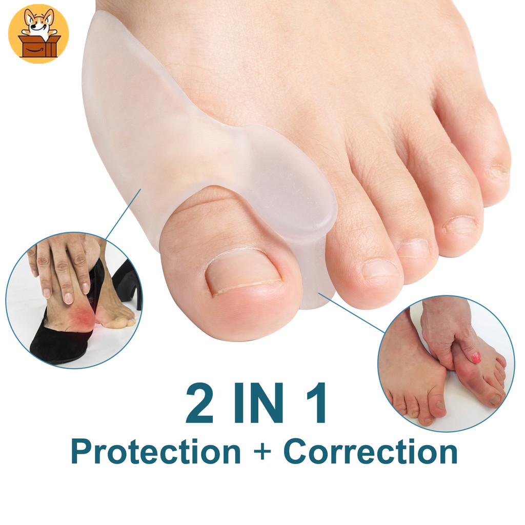Am-az2pcs Hallux Valgus ซิลิโคนเจล Big Toe Separator: Spreader สําหรับ Overlopping บรรเทาอาการปวดเท้าและ Corrector
