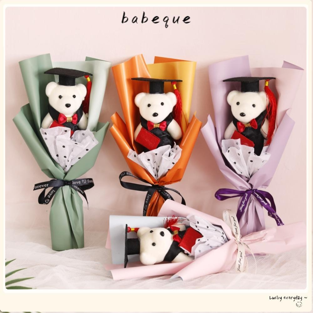 Babeque Bear Bouquet ของขวัญรับปริญญาของตกแต่งช่อดอกไม้วันวาเลนไทน์