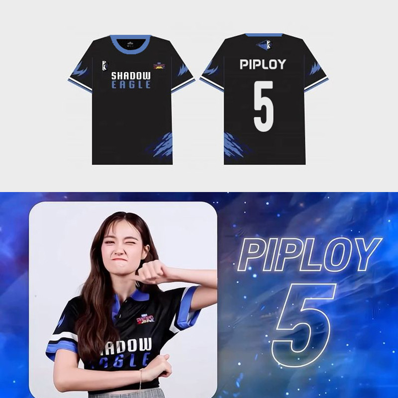 2024 แฟชั่นลําลอง, สบายและอเนกประสงค์ระบายอากาศด้านบน / Shadow Eagle Jersey Black Crew Neck Short Sleeve Team Member 4X100 Jersey