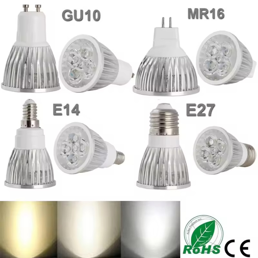 หลอดไฟสปอตไลท์ LED COB หลอดไฟ 5W 7W 9W GU10 E27 E14 855-265V Warm/Neutral/Cool White/Tri สี 110V 220V