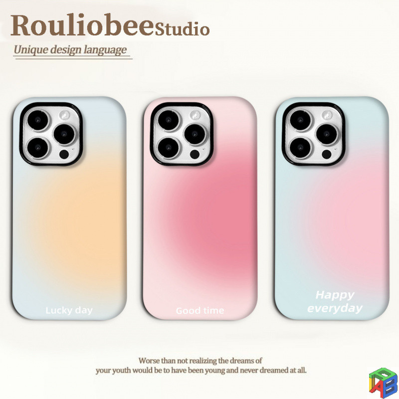 สี Dopamine-faint สําหรับ Apple 16/17/18PRO เคสโทรศัพท์ฟิล์ม iPhone15Promax Premium 14pro 11/12/13Promax