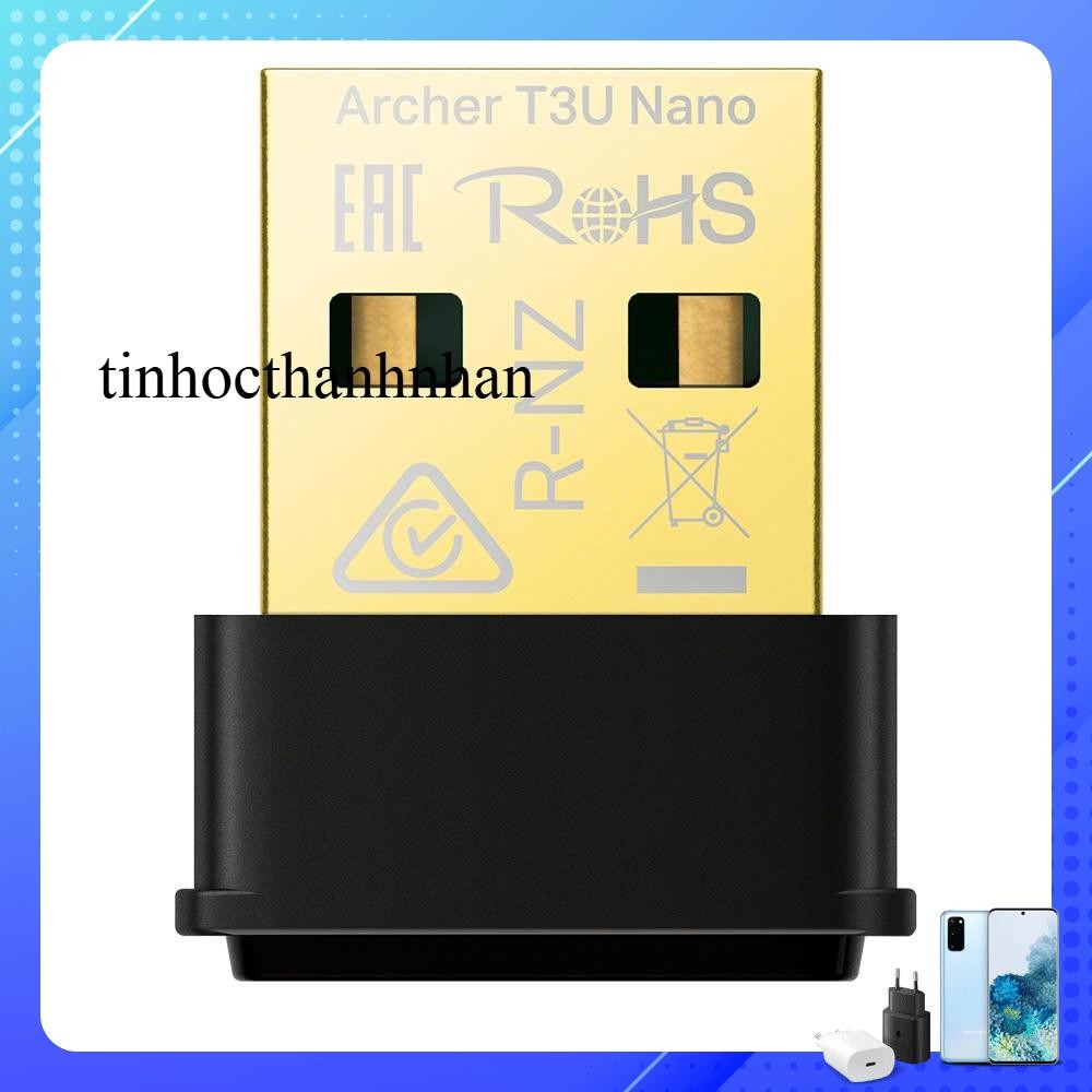 TP Link ตัวรับสัญญาณ Wifi ดูอัลแบนด์ USB Tp Link Archer T3U Nano AC1300