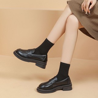 รองเท้าคัชชูหุ้มส้นสไตล์ญี่ปุ่น สายคาดแบบรองเท้านักเรียน รอง…