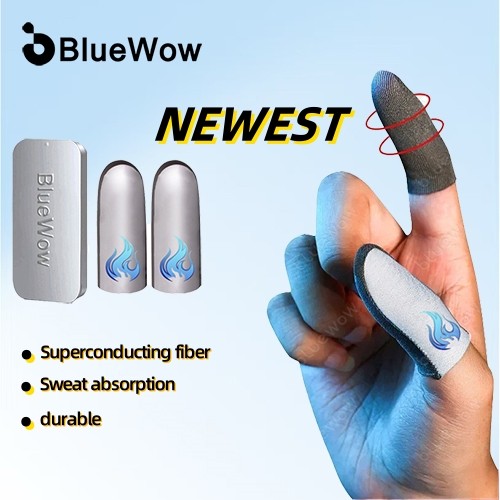 Bluewow Silver ถุงมือสําหรับเล่นเกมมือถือ เรียบและทนทาน PUBG/MLBB/Alliance