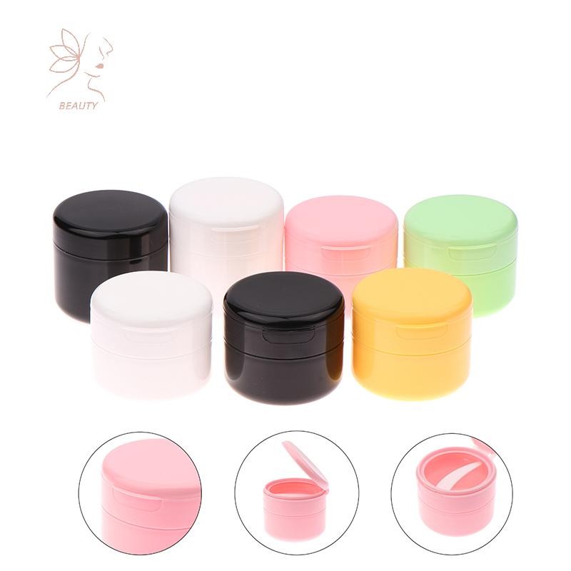 [maybeauty] 100/150g ฝาครอบพลิกพร้อมช้อนขวดรีฟิลขวดแต่งหน้าที่ว่างเปล่าหม้อ Travel Face ครีมโลชั่นเครื่องสําอางผ้าฝ้าย Pad คอนเทนเนอร์ {TH}