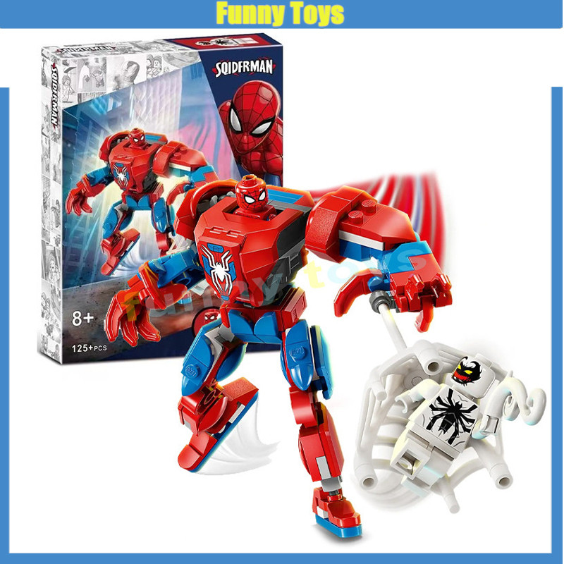76308,Spider-Man Mech Vs. Anti-Venom,Building Blocks,Hero Mecha Series,Gifts Toys for Boys and Girls