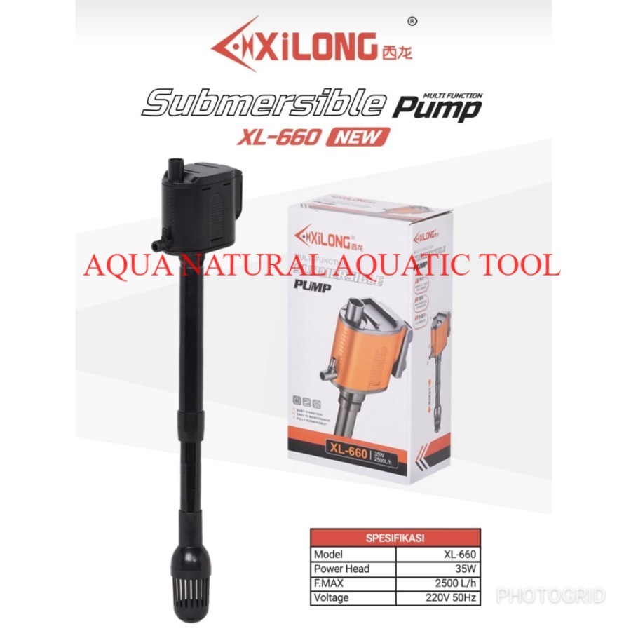 MESIN Xilong XL 660 ปั๊มตู้ปลา เครื่องหมุนเวียนตู้ปลา