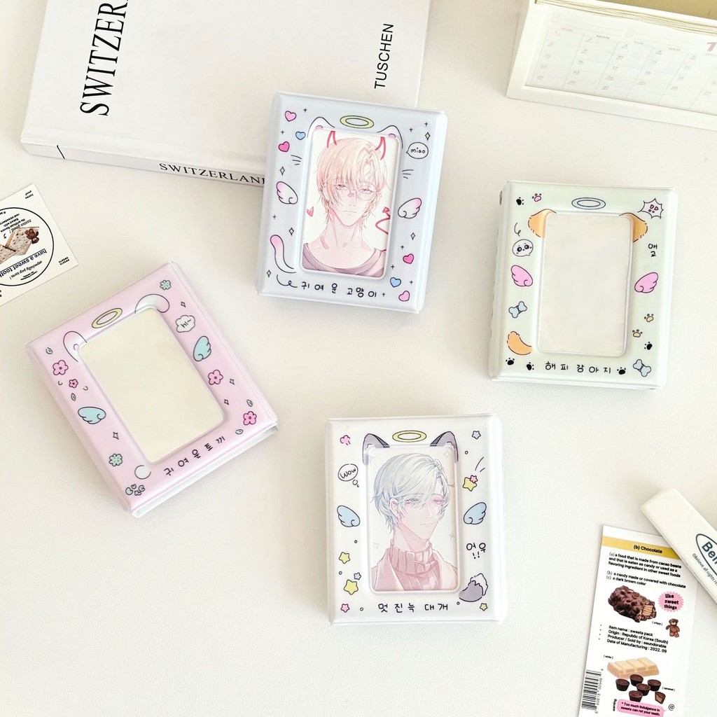 Original Angel Puppy ลูกแมวซองการ์ดแพ็ค One Palace สมุดการ์ดตารางสมุดเก็บการ์ดขนาดเล็ก