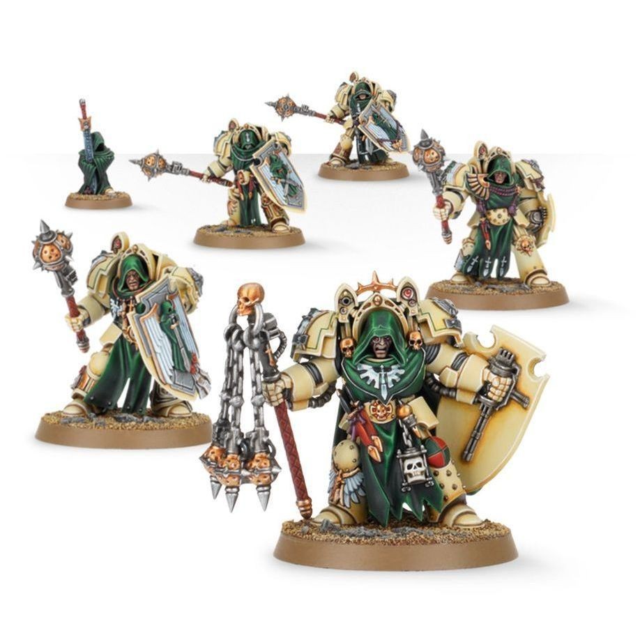 [ขายร้อนในร้าน] คอลเลกชันทีม Warhammer 40K โมเดลเรซินชิ้นเดียวฟิล์มขาวไม่ทาสี โมเดล Terminator Company Hero Invasion CDDS