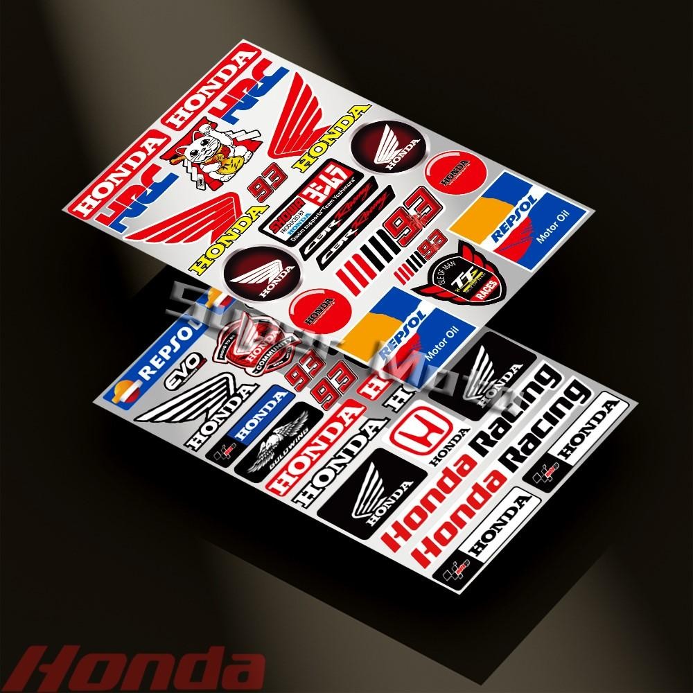 สติกเกอร์รถจักรยานยนต์ Wing โลโก้ HRC ถังหมวกกันน็อค Racing สะท้อนแสง Decal ชุดกันน้ําตกแต่ง ADV หาง