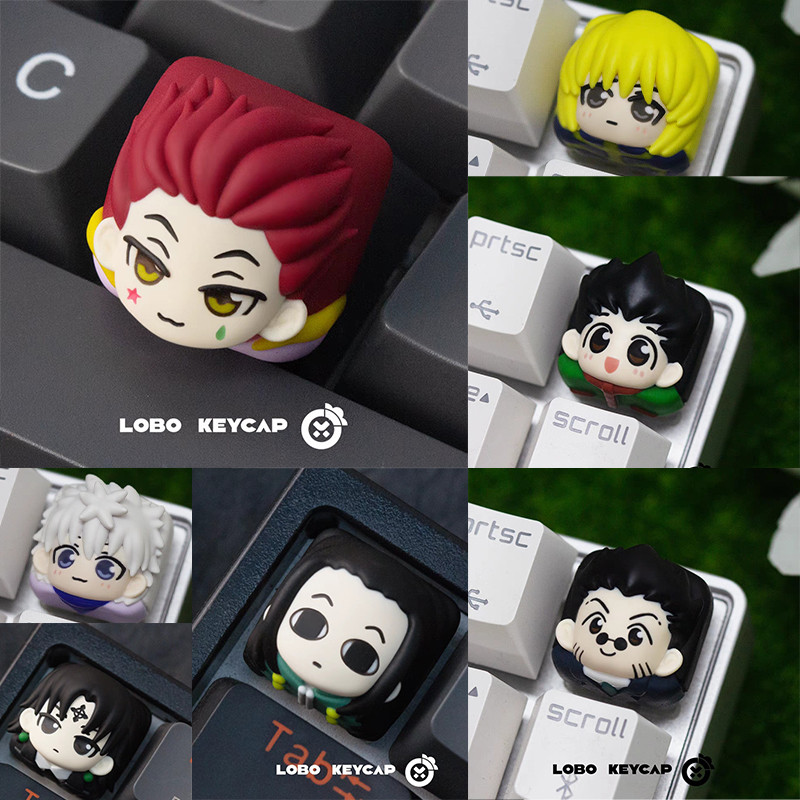 Hunter X Hunter Keycaps อะนิเมะที่กําหนดเองคีย์บอร์ด Keycap ชุด ABS สําหรับ Gamer ของขวัญ