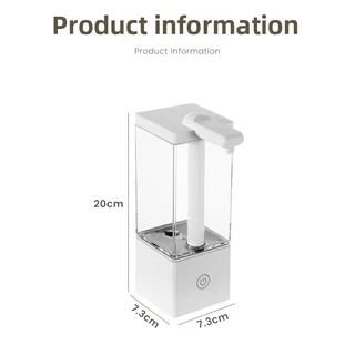 เครื่องจ่ายสบู่เหลวอัตโนมัติ 500ml ไร้การสัมผัส Type-C ชาร์จได้ ใช้งานห้องครัว ห้องน้ำ ความจุสูง