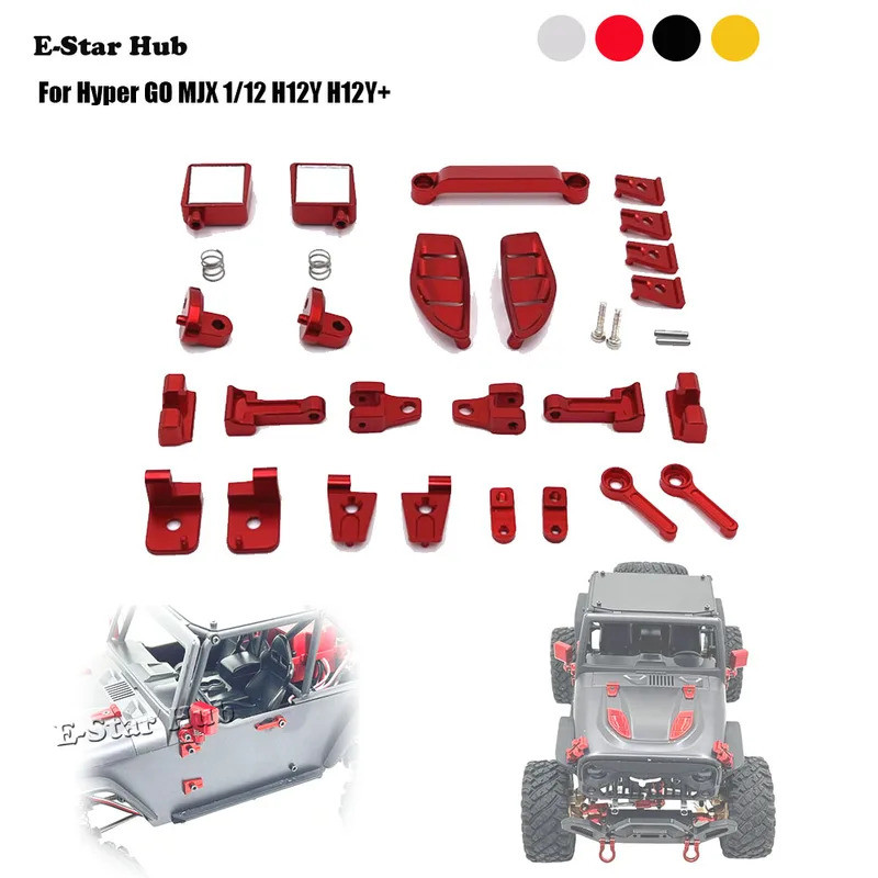 ชิ้นส่วนตกแต่งตัวถังรถสำหรับ Hyper GO MJX 1/12 H12Y H12Y+ อุปกรณ์เสริมชุดอัพเกรด Rc โมเดลรถตีนตะขาบ รถบรรทุก รถบักกี้