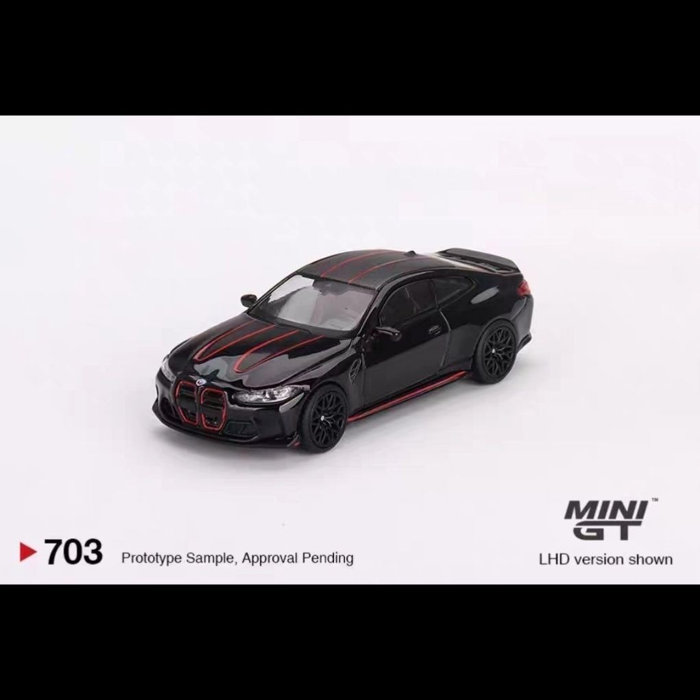 MINIGT 703 BMW M4 CSL สีดํา 1: 64 โมเดลรถอัลลอย