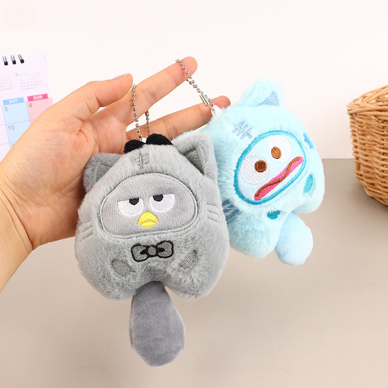 Sanrio Fish พวงกุญแจตุ๊กตาการ์ตูน Sanrio Plush Cinnamoroll Kuromi Cinnamoroll Pompompurin พวงกุญแจการ์ตูนอะนิเมะ - รูปที่ 2