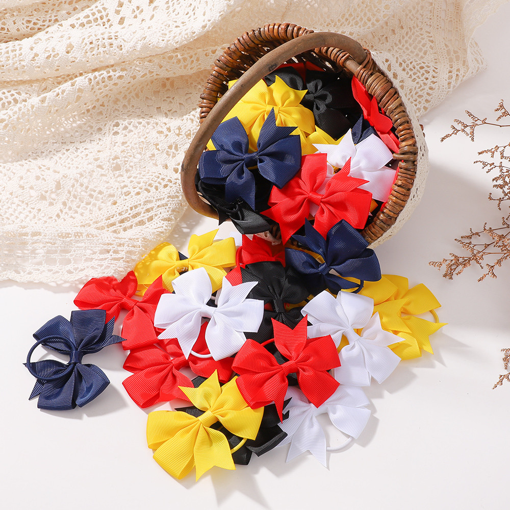 100 ชิ้น/ล็อต 3.35 นิ้ว Boutique ยางสําหรับเด็กทารกผู้ถือผมหางม้าเชือกผมผม Scrunchie Headwear อุปกรณ์เสริมผม