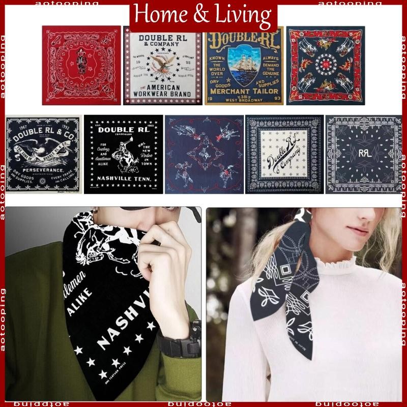 AOTO 21 Letter Bandana Head Scarf Hip Hop Square Turban Head Scarf สําหรับวัยรุ่น