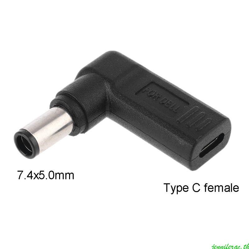 Jenniferac 90 องศาประเภท C USB ชายสําหรับ DC 7 4x5 0 มม.หญิง Connector Barrel Jack Power Adapter Con
